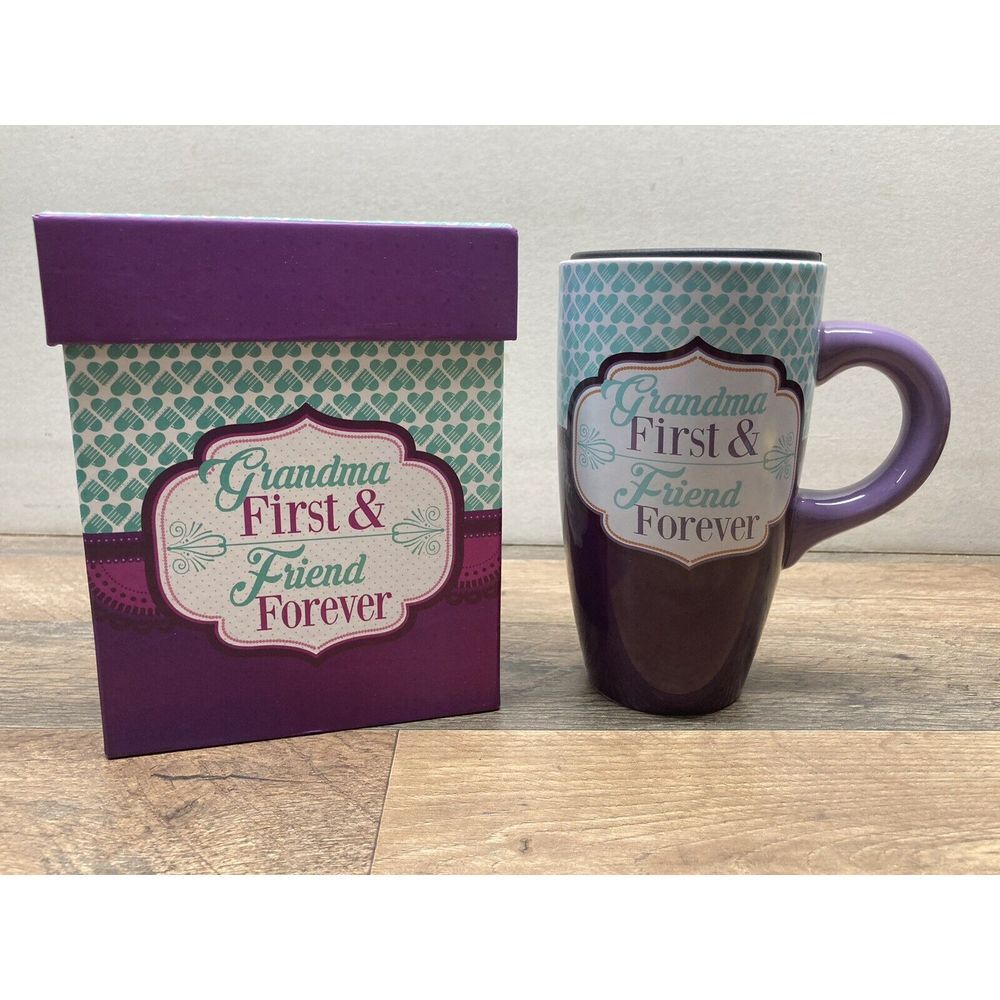 Grandma First & Friend Forever Travel Mug Cup‎ Purple